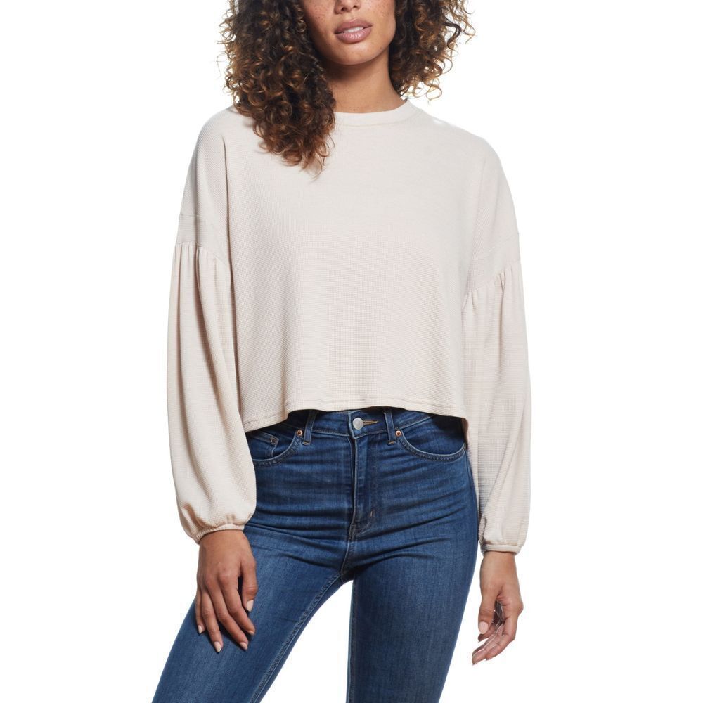 Weatherproof Vintage Beige Waffle Weave Long Sleeve‎ Size Medium